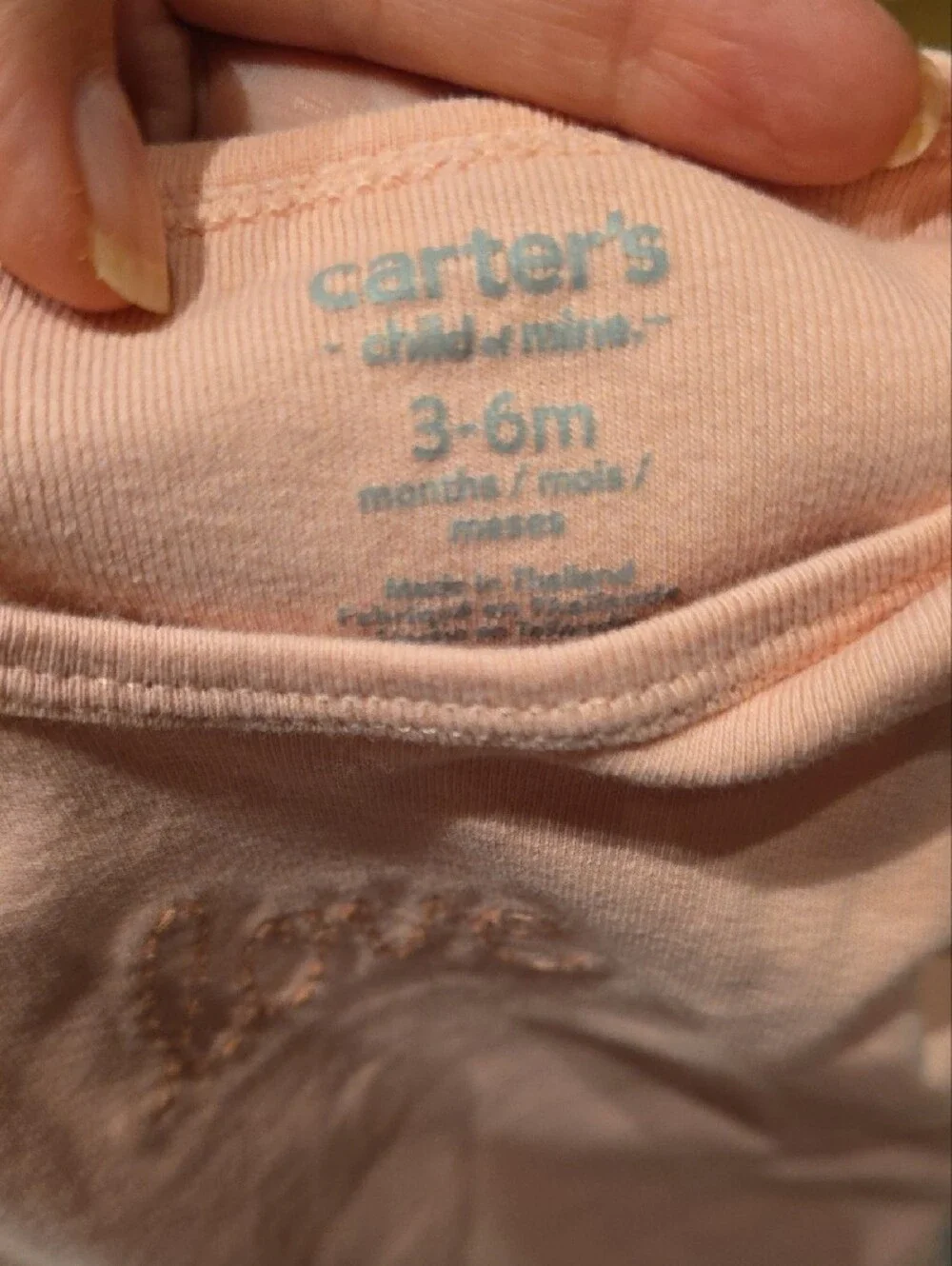 Carter's Peach Pink 'Love' Short Sleeve Bodysuit with Floral Leggings